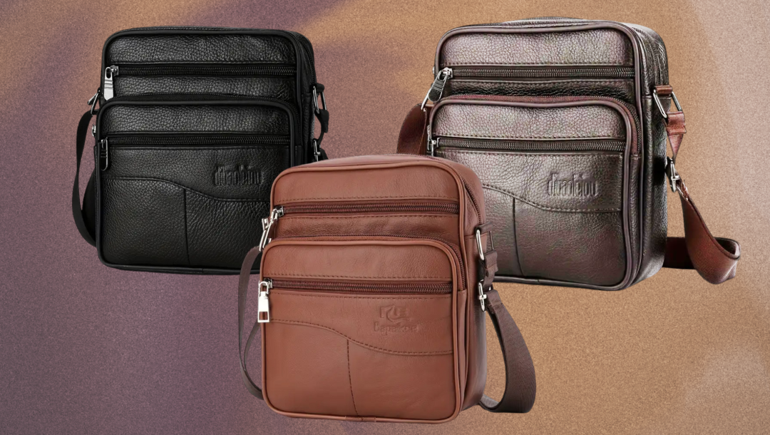 Georges | Sac bandoulière multifonction en cuir pour homme