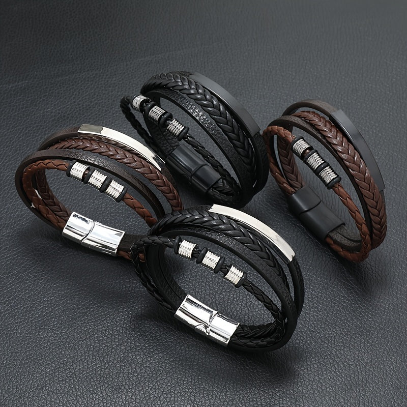 Chez Monsieur™ | Bracelet vintage en perles tissé à la main et à plusieurs couches
