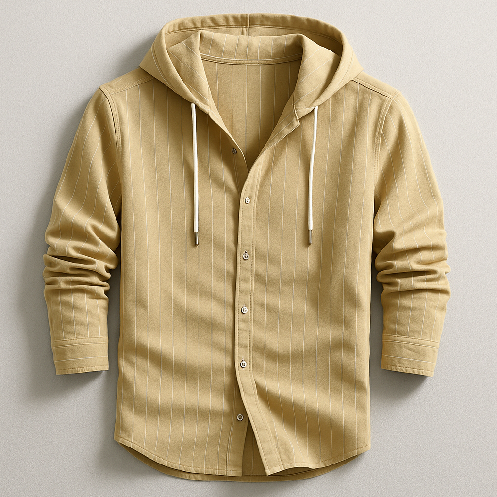 Chez Monsieur™ | Chemise de luxe à rayures avec capuche
