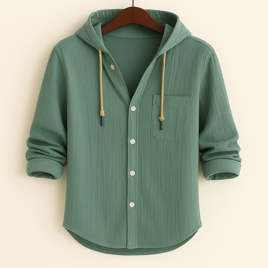 Chez Monsieur™ | Chemise de luxe en coton doux avec capuche