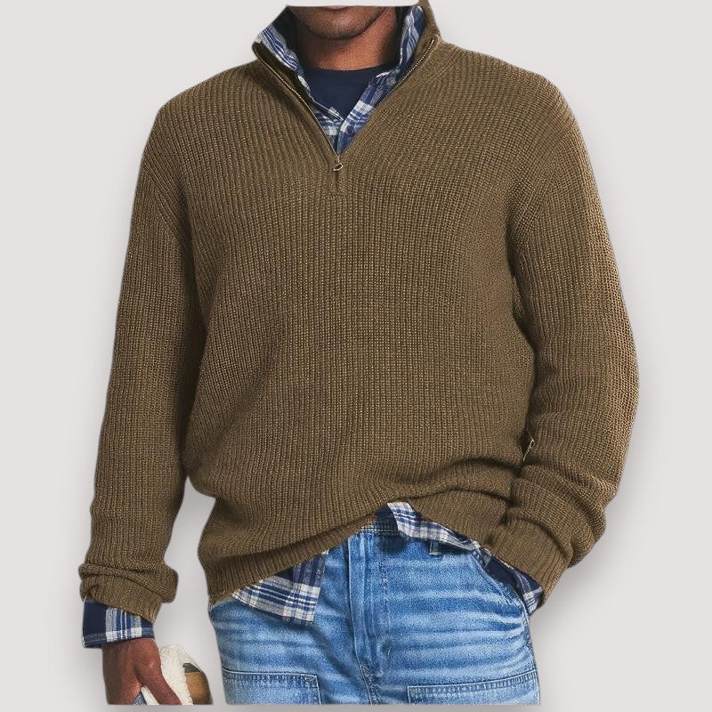 Étienne™ | Pull Homme Tricoté avec Zip