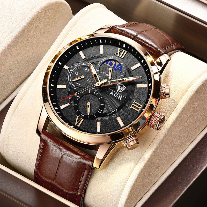 Lucien™ | Montre Quartz de Luxe en Cuir