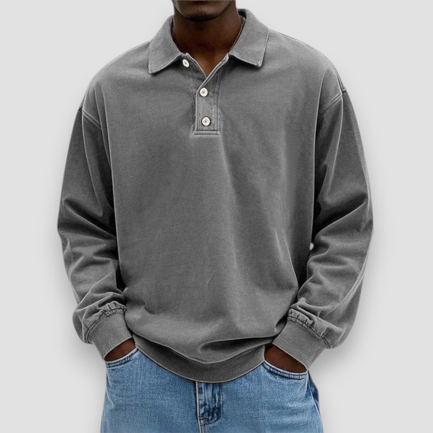 Vincent™ | Polo Élégant à Manches Longues en Coton