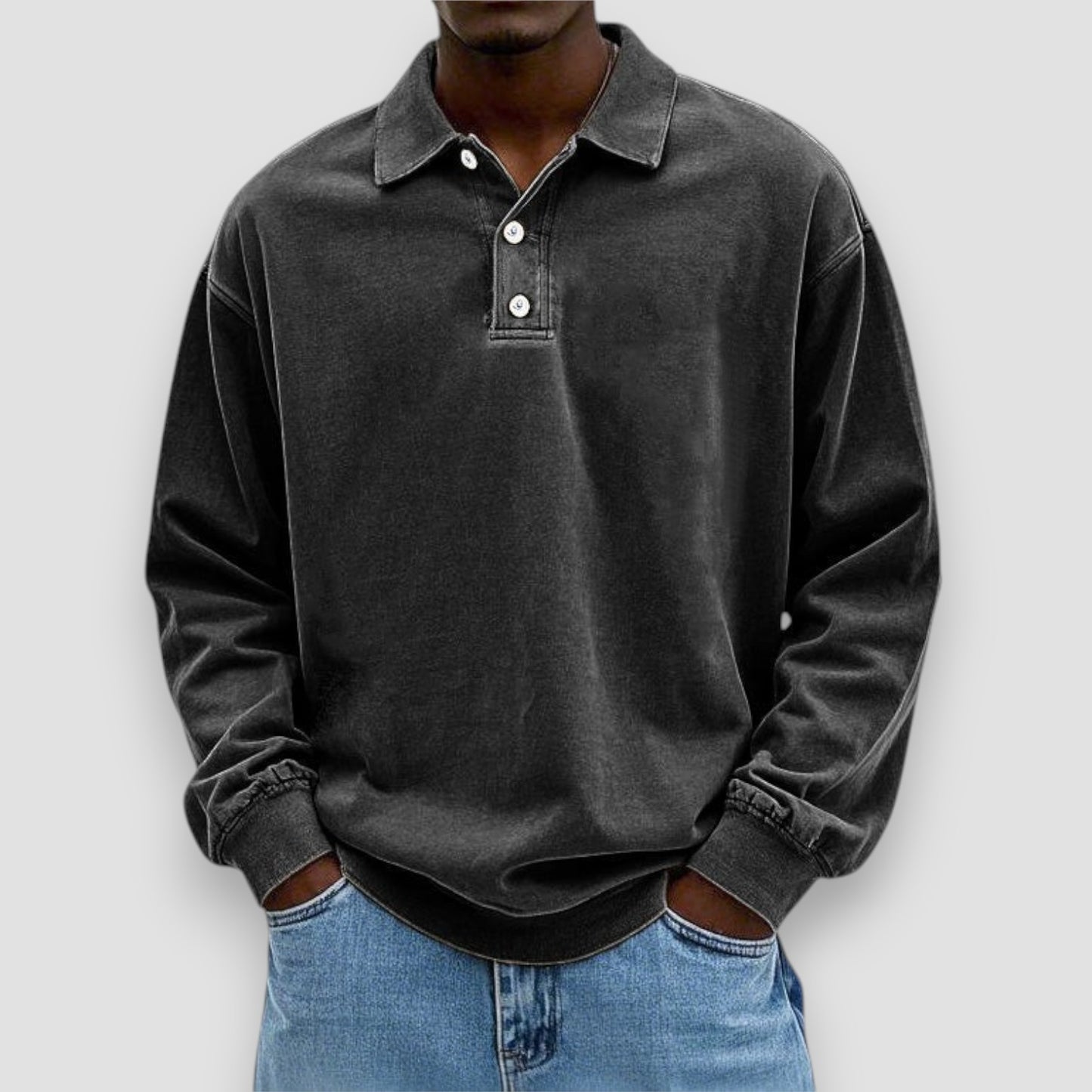 Vincent™ | Polo Élégant à Manches Longues en Coton