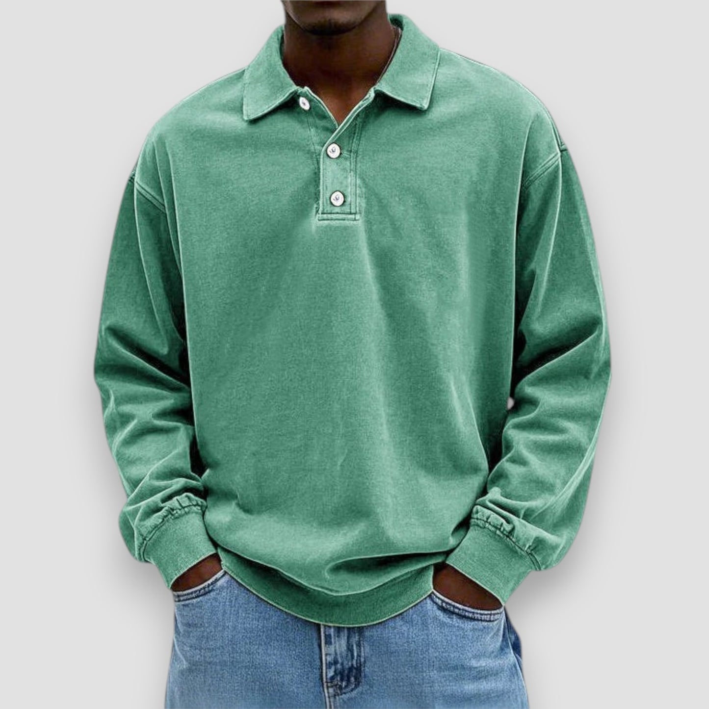 Vincent™ | Polo Élégant à Manches Longues en Coton