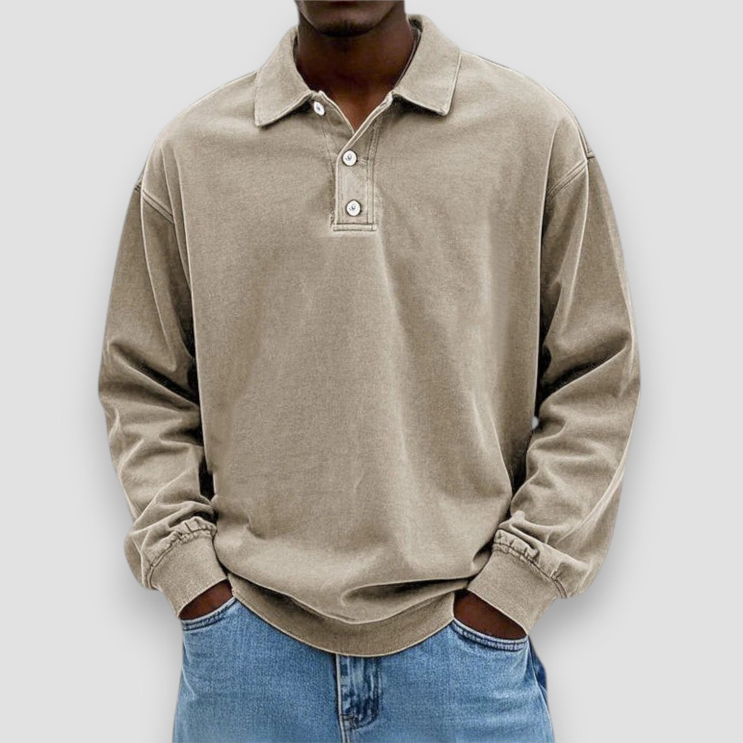 Vincent™ | Polo Élégant à Manches Longues en Coton