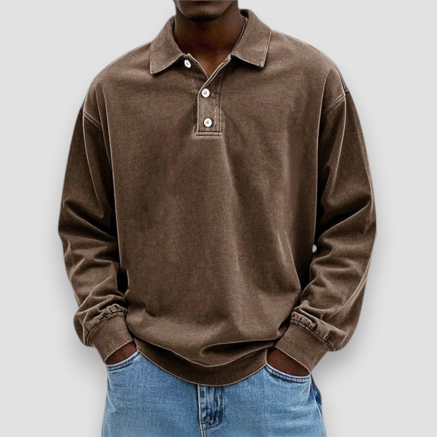 Vincent™ | Polo Élégant à Manches Longues en Coton