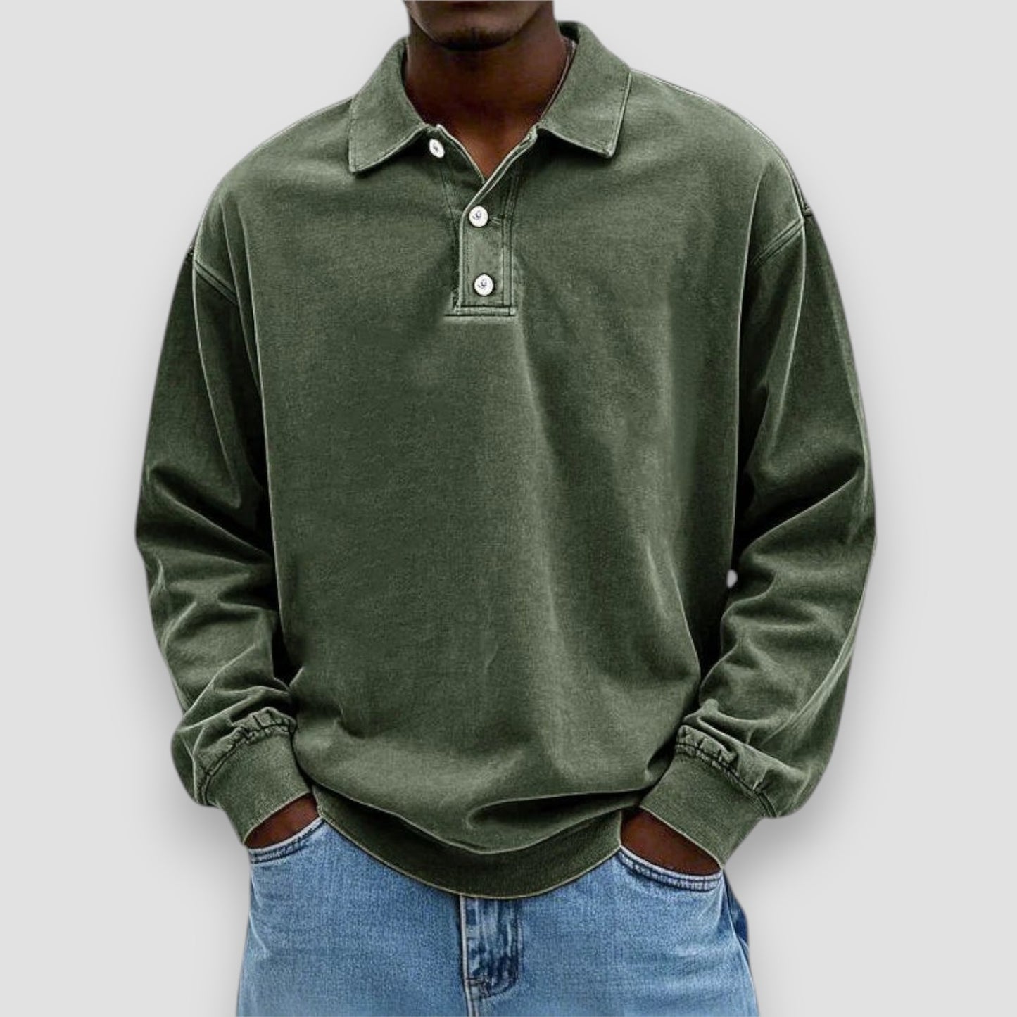 Vincent™ | Polo Élégant à Manches Longues en Coton
