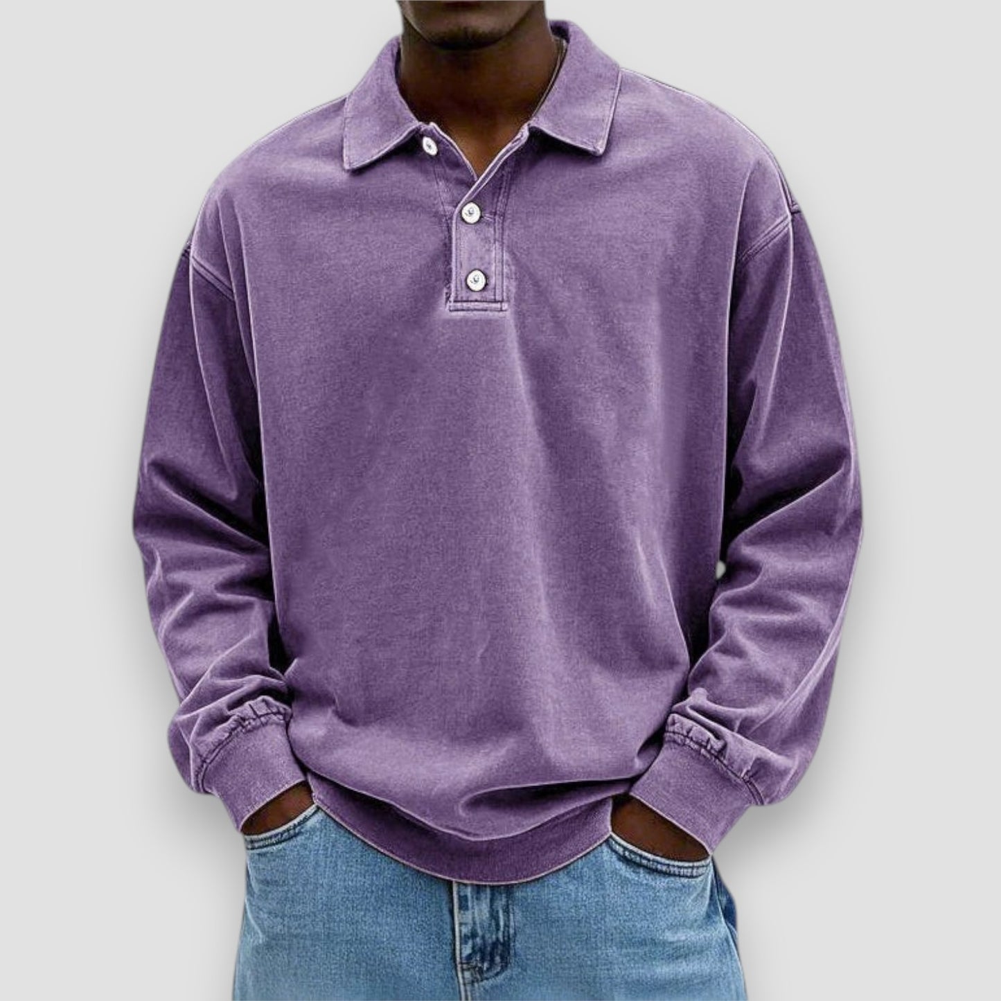 Vincent™ | Polo Élégant à Manches Longues en Coton