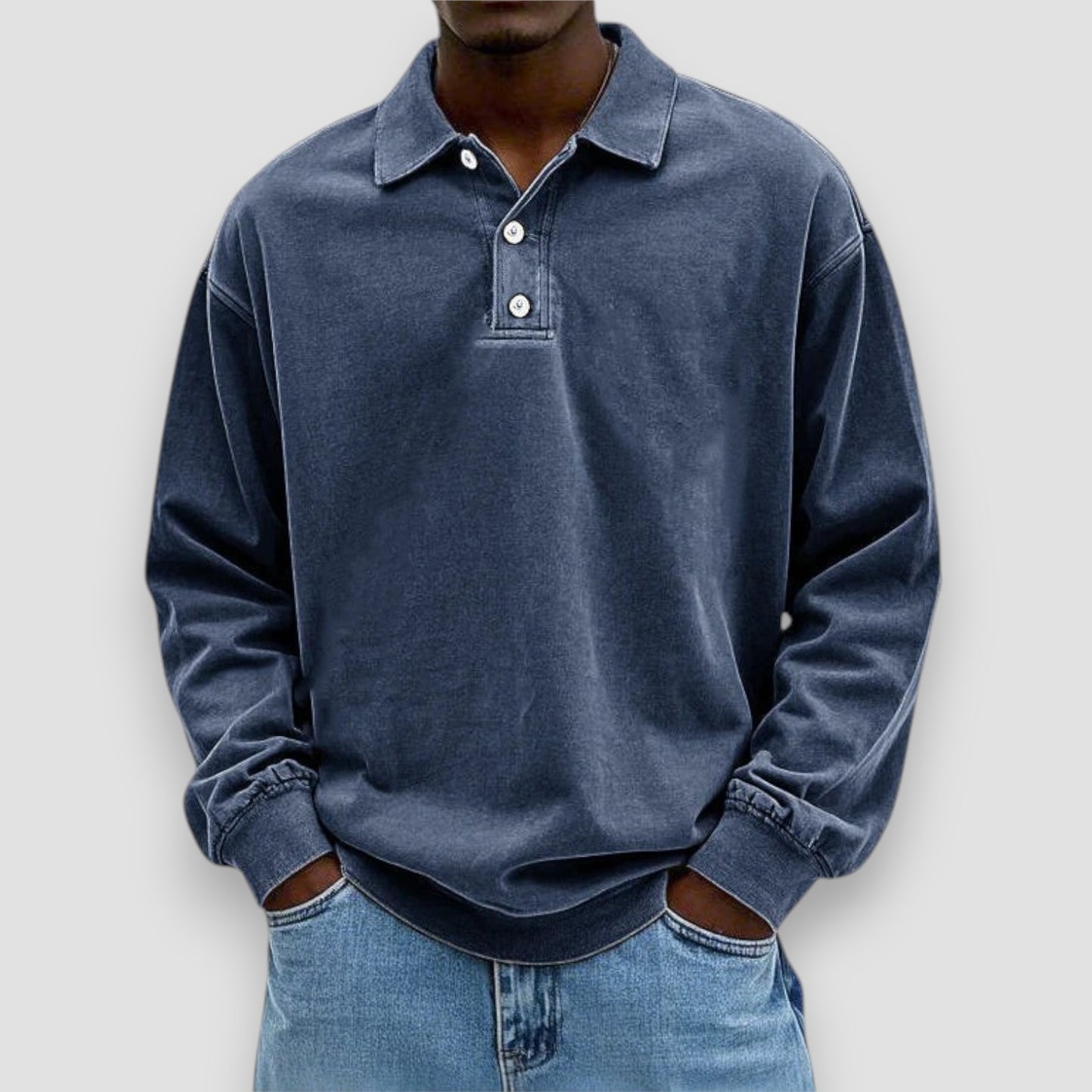 Vincent™ | Polo Élégant à Manches Longues en Coton