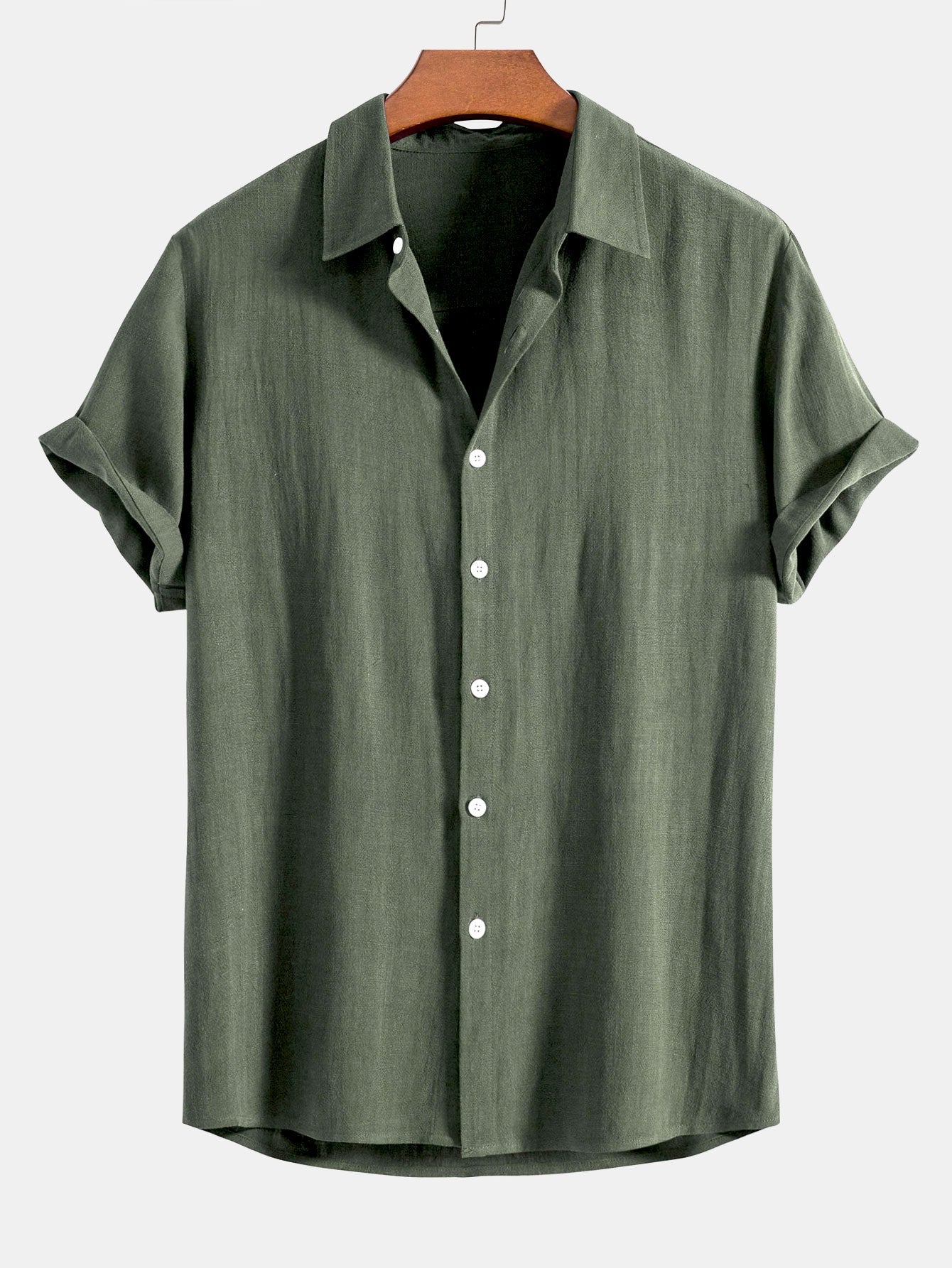 Gustave™ | Chemise en mélange lin et viscose avec boutons et pantalon droit en lin