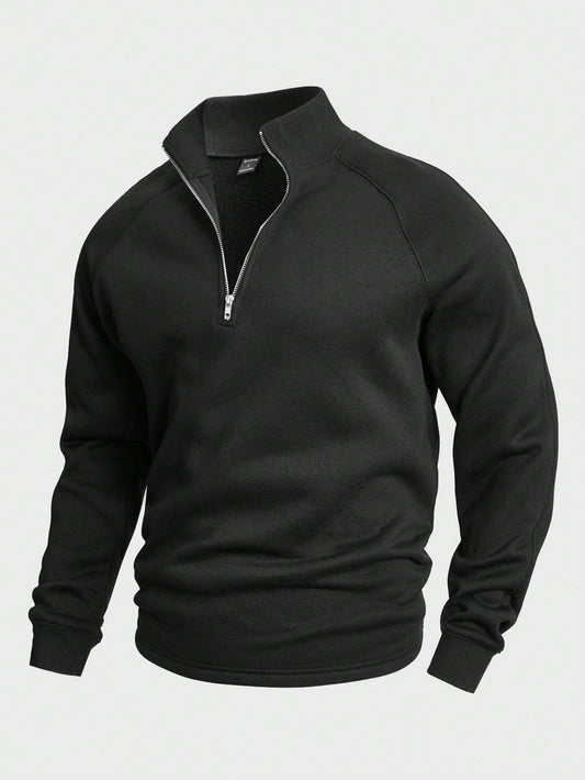 Claude™ | Sweat Casual à Demi-Fermeture Éclair
