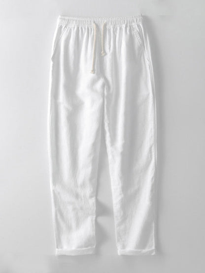Gustave™ | Chemise en mélange lin et viscose avec boutons et pantalon droit en lin