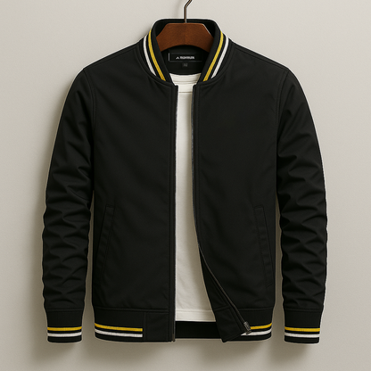 Chez Monsieur™ | Blouson Bomber Élégant à Rayures