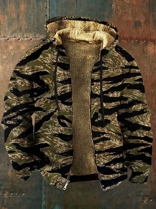 Albert™ | Veste polaire vintage camouflage