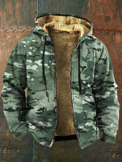 Antoine™ | Veste polaire rétro à imprimé camouflage