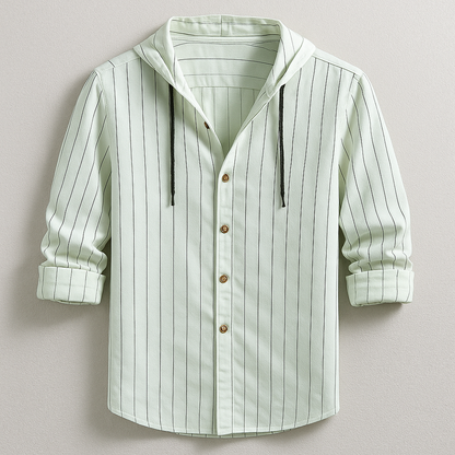 Chez Monsieur™ | Chemise de luxe à rayures avec capuche