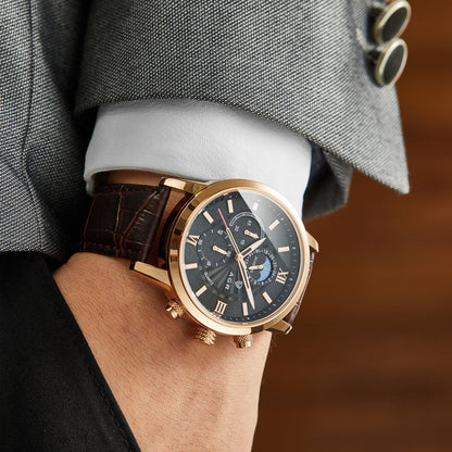 Lucien™ | Montre Quartz de Luxe en Cuir