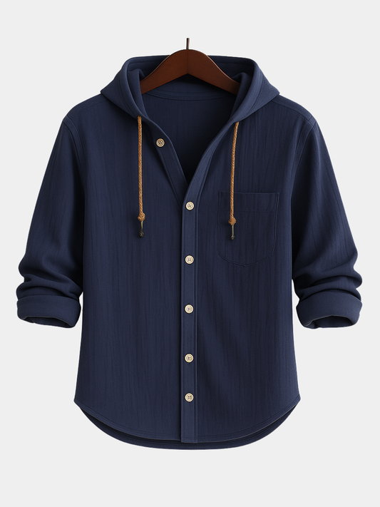 Chez Monsieur™ | Chemise de luxe en coton doux avec capuche