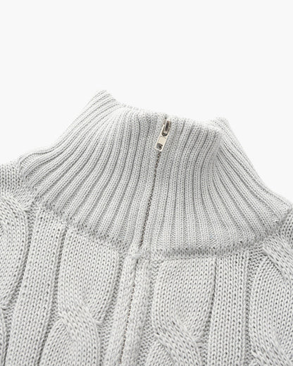 Clément™ | Pull zippé de luxe à col montant