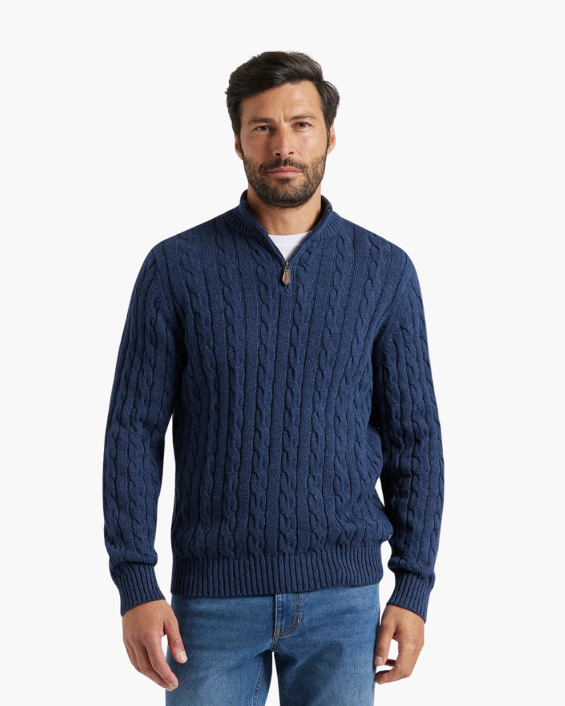 Clément™ | Pull zippé de luxe à col montant