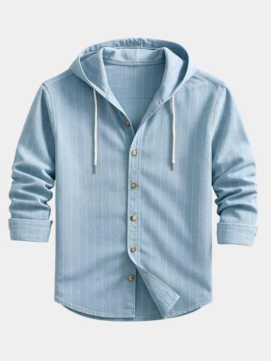Chez Monsieur™ | Chemise de luxe à rayures avec capuche