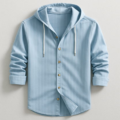 Chez Monsieur™ | Chemise de luxe à rayures avec capuche
