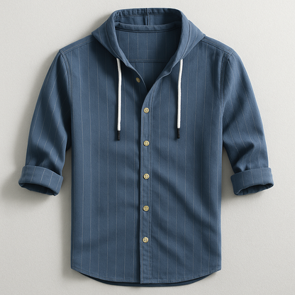 Chez Monsieur™ | Chemise de luxe à rayures avec capuche