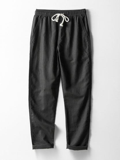 Gustave™ | Chemise en mélange lin et viscose avec boutons et pantalon droit en lin
