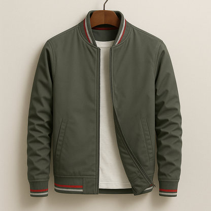 Chez Monsieur™ | Blouson Bomber Élégant à Rayures