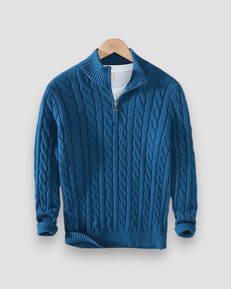 Clément™ | Pull zippé de luxe à col montant