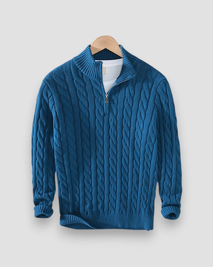 Clément™ | Pull zippé de luxe à col montant