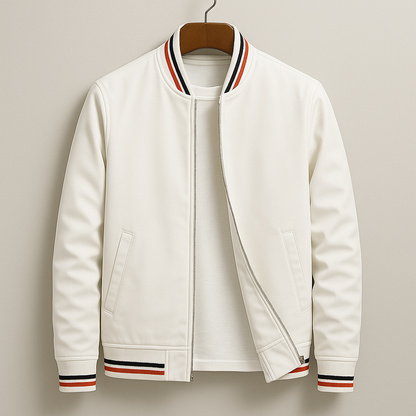 Chez Monsieur™ | Blouson Bomber Élégant à Rayures