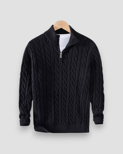 Clément™ | Pull zippé de luxe à col montant