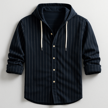 Chez Monsieur™ | Chemise de luxe à rayures avec capuche