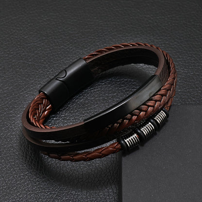 Chez Monsieur™ | Bracelet vintage en perles tissé à la main et à plusieurs couches