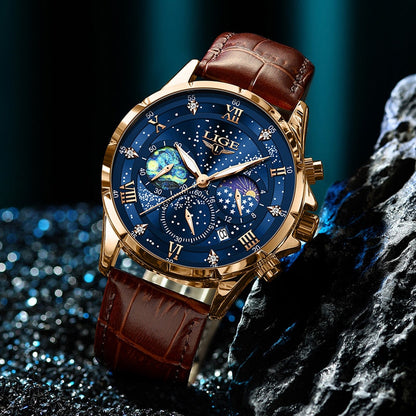 Julien™ | Montre Phase Lunaire Luxe