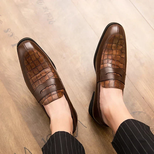 Delcourt™ | Mocassins en Cuir effet Crocodile