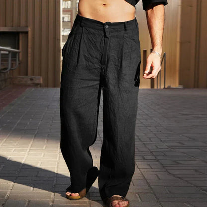 Hubert™ | Pantalon large en lin