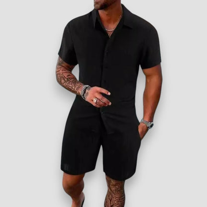 Le Havre™ | Ensemble chemise et pantalon en coton et lin