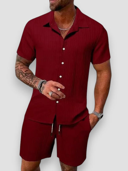Le Havre™ | Ensemble chemise et pantalon en coton et lin