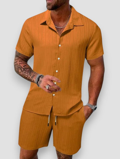 Le Havre™ | Ensemble chemise et pantalon en coton et lin