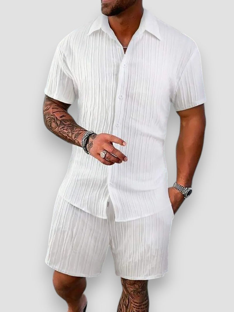 Le Havre™ | Ensemble chemise et pantalon en coton et lin