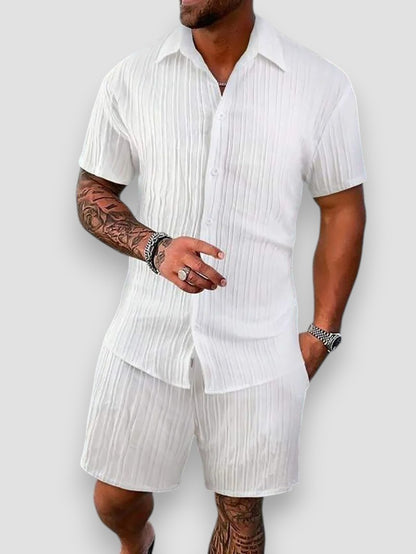 Le Havre™ | Ensemble chemise et pantalon en coton et lin
