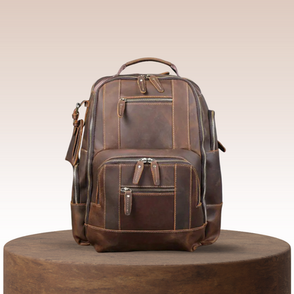 Dubois | Sac à dos vintage en cuir à plusieurs couches