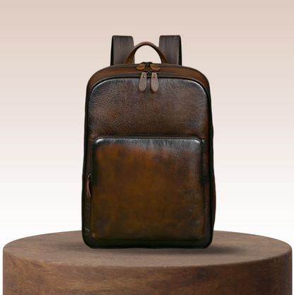 Hubert | Sac à dos pour ordinateur portable en cuir pleine fleur “Professor”