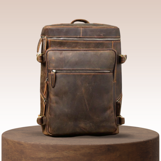 Pascal | Sacoche pour ordinateur en cuir vintage & sac à dos de voyage