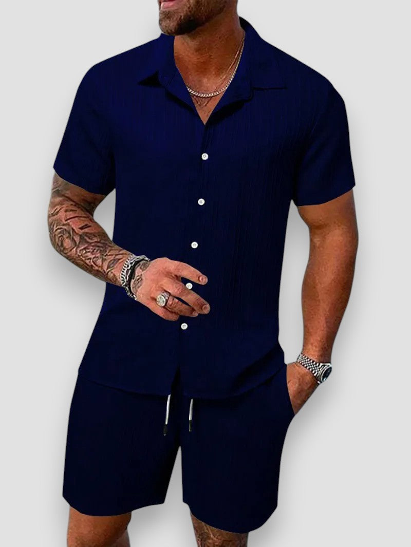 Le Havre™ | Ensemble chemise et pantalon en coton et lin