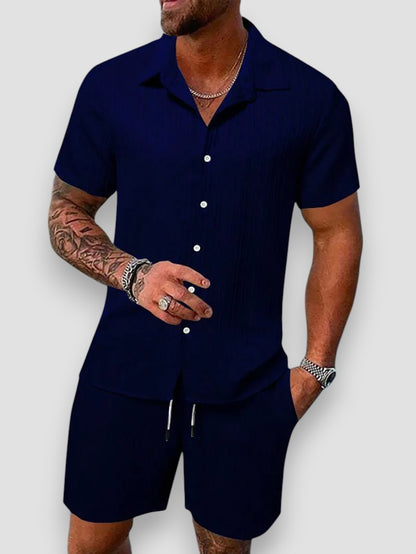 Le Havre™ | Ensemble chemise et pantalon en coton et lin