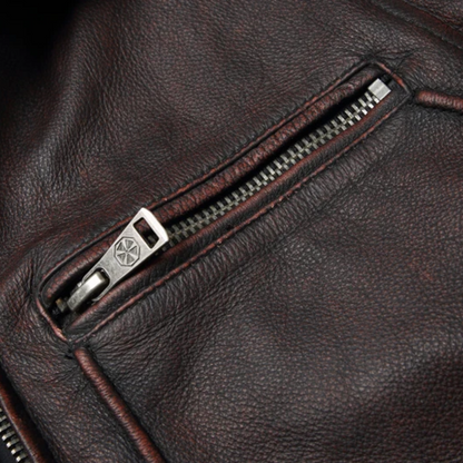 Thierry | Veste en cuir style camionneur robuste